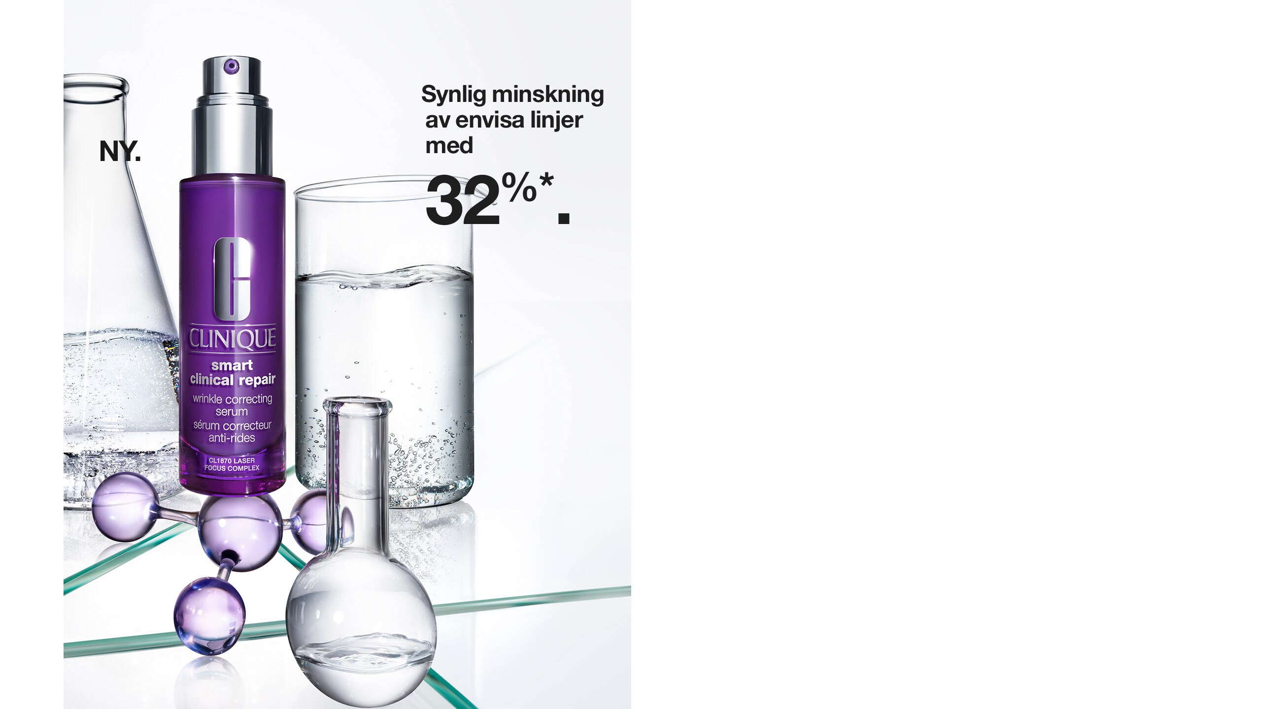 Synlig minskning av envisa linjer med 32%*.